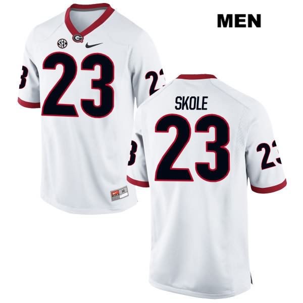Georgia Bulldogs Men's Jake Skole #23 NCAA Authentic White Nike Stitched College Football Jersey KGX7456OP